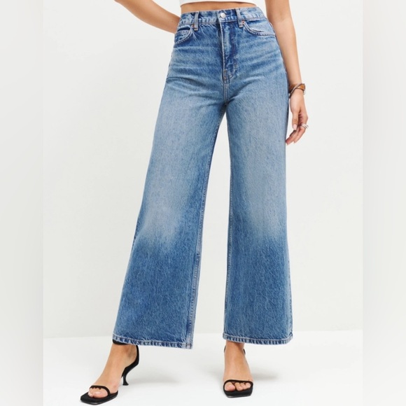Reformation Denim - NWT Reformation Cary High Rise Slouchy Wide Leg Cropped Jean